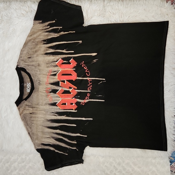 Forever 21 ACDC Paint Splatter Print Graphic Band T-shirt - Picture 2 of 10